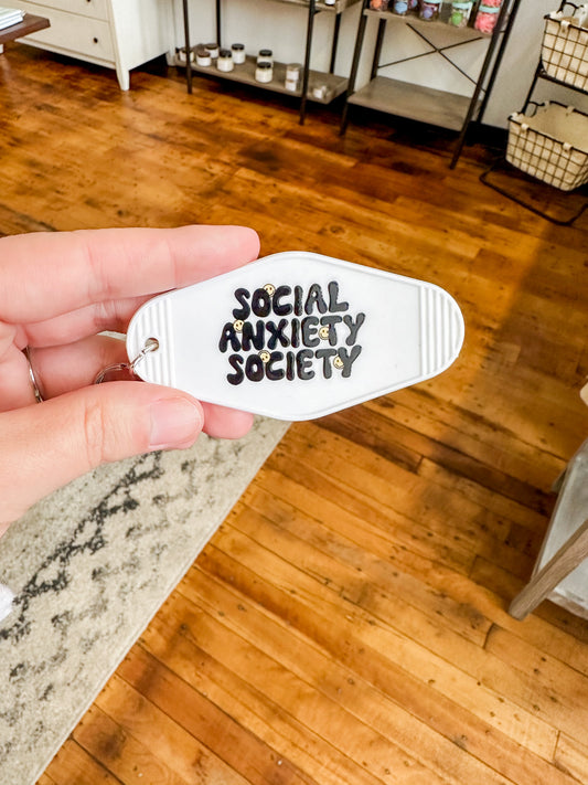 Social Anxiety Society Hotel Keychain