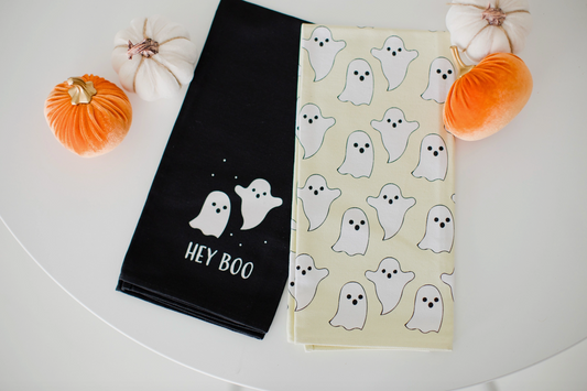 Ghost Kitchen Halloween Dish Towels, Set of 2