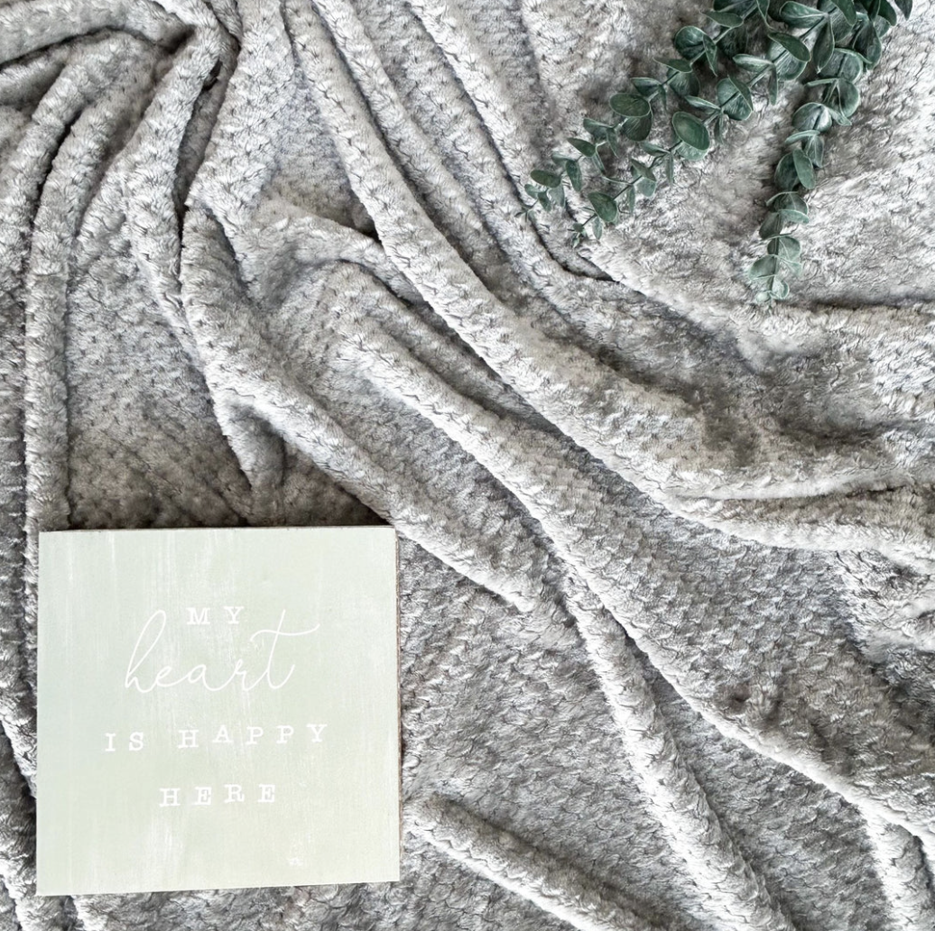 Cozy Solid Blanket - Light Gray